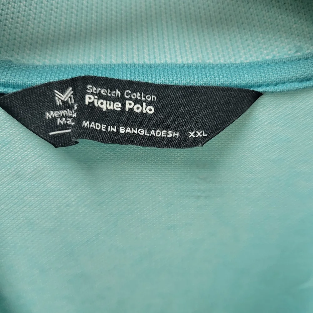 Pique Polo Stretch Cotton Polo Short Sleeves Shirt Men's XXL Excellent Condition